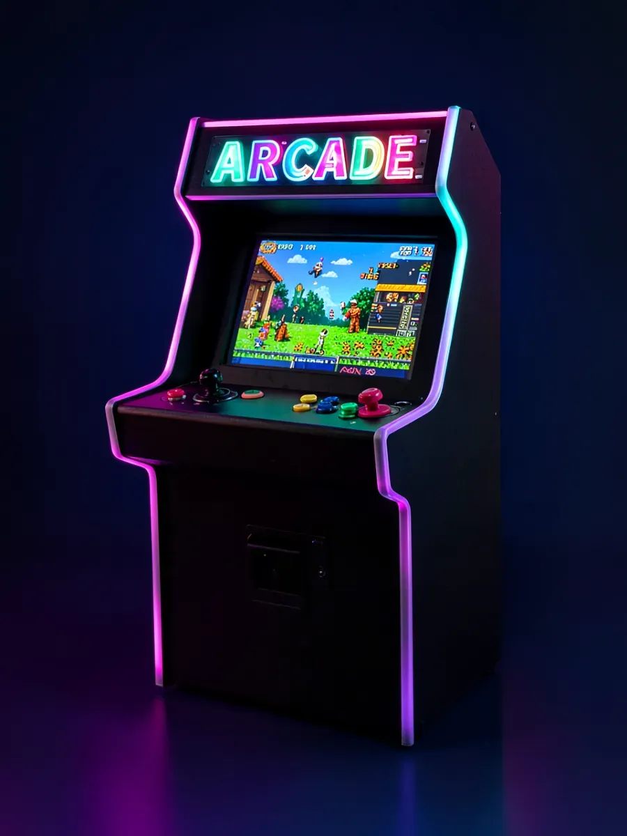 Neon Upright Arcade Cabinet